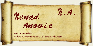 Nenad Anović vizit kartica